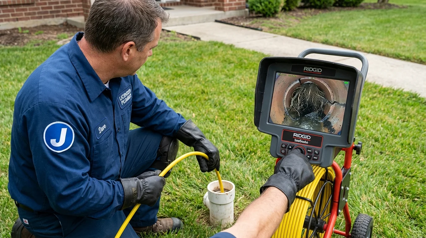Sewer camera inspection being performed by Johns Plumbing LLC in Tatum